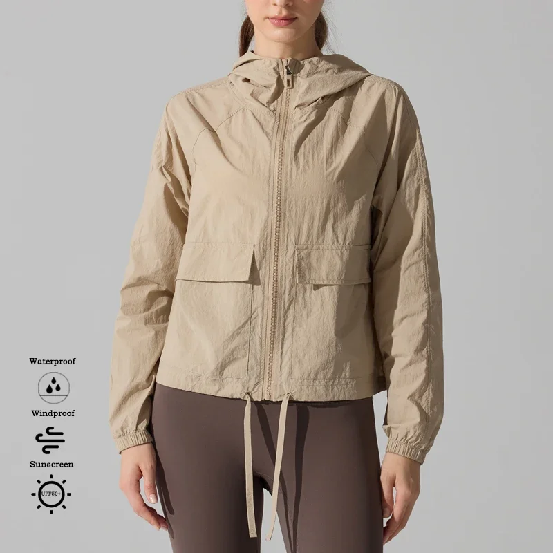 Running Gear Rain - VITALINOVO Jaqueta de chuva leve feminina
