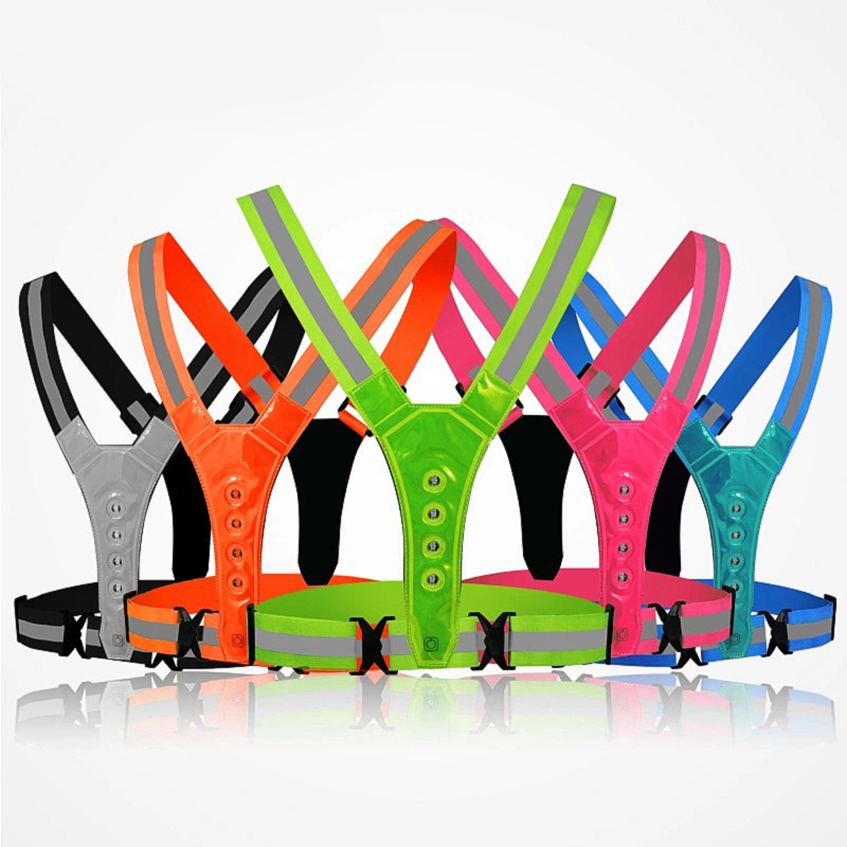 Running Gear Cool - Colete de segurança LED ajustável para