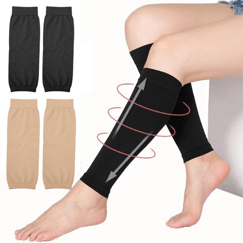 Compression Calf Sleeve - Meias de Compressão Elásticas Unissex, Mangas