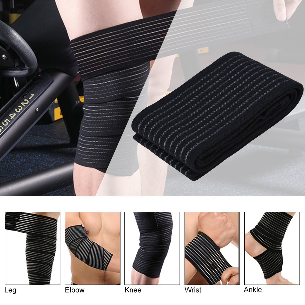 1 pçs 40-300cm bandagem de com - Compression Calf Sleeve avaliação e preço